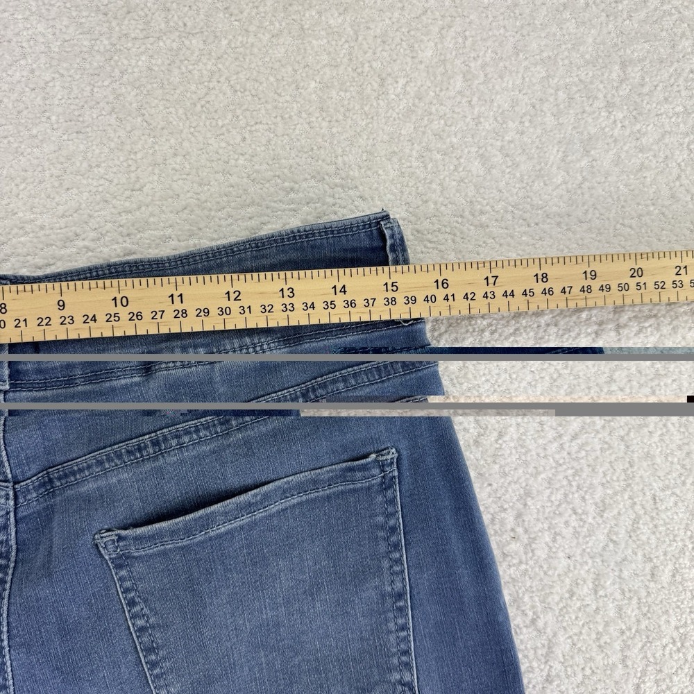 NYDJ Cool Embrace Wide Leg Denim Crop Jeans Size 10P Compass Blue - Picture 9 of 11